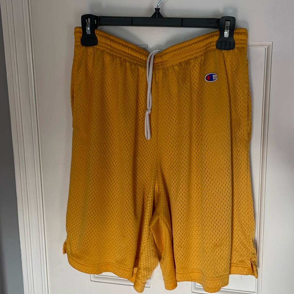Champion gold mesh shorts